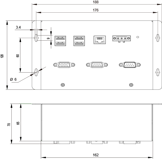 NC60A installation dimension drawing